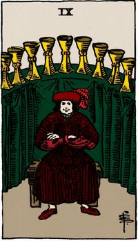 Nine of Cups from the Vivid Waite Smith Deck