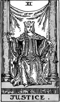 Read about Justice from the Waite Smith Tarot Deck
