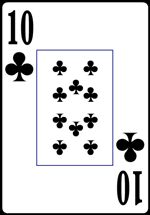 Ten of Clubs from the Normal Playing Card Deck