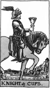 Read about Knight of Cups from the Waite Smith Tarot Deck