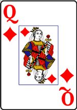 Queen of Diamonds from the Normal Playing Card Deck