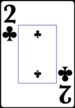 Two of Clubs from the Normal Playing Card Deck