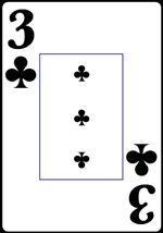 Three of Clubs from the Normal Playing Card Deck