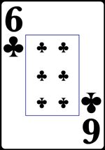 Six of Clubs from the Normal Playing Card Deck