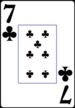 Seven of Clubs from the Normal Playing Card Deck