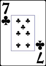 Seven of Clubs from the Normal Playing Card Deck