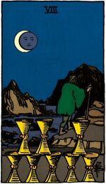 Eight of Cups from the Vivid Waite Smith Tarot Deck