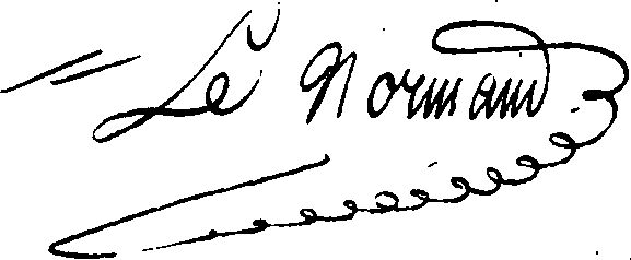 Mme. Le Normand's Signature