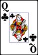 Queen of Clubs from the Normal Playing Card Deck