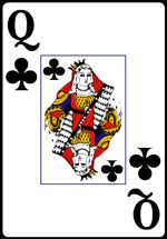 Queen of Clubs from the Normal Playing Card Deck