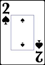 Two of Spades from the Normal Playing Card Deck