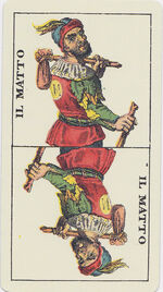 The Fool from the Tarot Genoves Tarot Deck