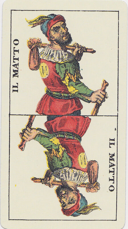 The Fool from the Tarot Genoves Deck