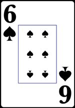 Six of Spades from the Normal Playing Card Deck