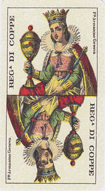 Queen of Cups from the Tarot Genoves Tarot Deck