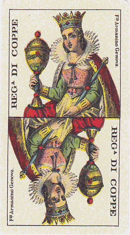 Queen of Cups from the Tarot Genoves Deck