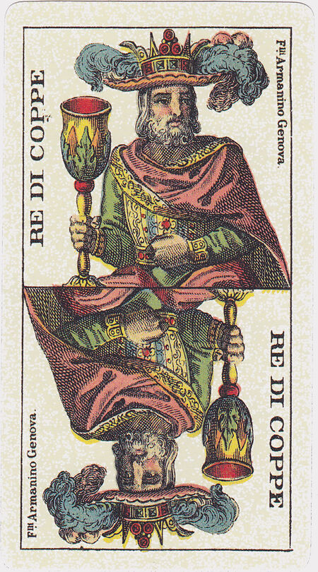 King of Cups from the Tarot Genoves Tarot Deck
