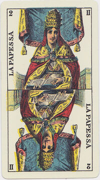 The Papess from the Tarot Genoves Tarot Deck